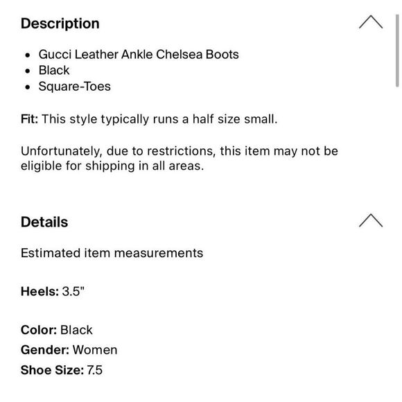 Gucci Authentic Solid Black Leather Block Heel Chelsea Boots 7.5 - Picture 6 of 9